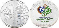 China 10 Yuan / 1 Oz Fußballweltmeisterschaft Deutschland 2006 -