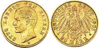 Kaiserreich Bayern 20 Mark Otto könig von Bayern,J.200, 1905 D Sehr Schön-Vorzüglich