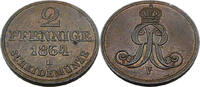 Hannover, Königreich 2 Pfennig Standardumlaufmünze - 2 Pfennig Königreich Hannover - Ernst August -