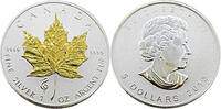 Kanada 5 Dollar Maple Leaf / Schlangen Privy Mark,vergoldet -