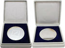 Deutschland Medaille 25 Jahre Deutsche Bank / Feinsilbermedaille -