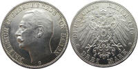 3 Mark 1915 G, besserer Jahrgang Deutschland Baden J39 3 Mark Friedrich II. G vzgl/stgl,hübsche Patina