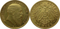 Deutschland Baden 10 Mark Gold J190 10 Mark Gold Friedrich I. "G"