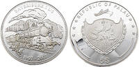 Palau 5 Dollar 100. Jahrestag - Dampflokomotive Bayerische S 2/6 -