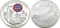 Deutschland Medaille FC Bayern München - Medaille, versilbert und mit Farbaplikation -