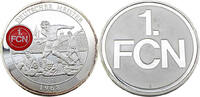 Deutschland Medaille 1.FC Nürnberg - Medaille,versilbert und mit Farbaplikation -