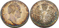Sachsen 2 Taler 1854 Auf den Tod des Königs Friedrich August II. Thun 331 fast Vzgl, schöne Patina