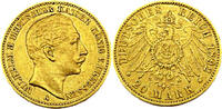 Kaiserreich Preußen 20 Mark 1892 A Wilhelm II. Deutscher Kaiser König von Preussen, J.252 Sehr Schön