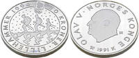 Norwegen 50 Kroner Olympische Spiele 1994 in Lillehammer - Familie auf Skiern -