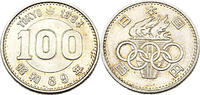 Japan 100 Yen 1964 XVIII. Olympische Sommerspiele, Tokyo 1964 fast Stemp... 14,95 EUR  zzgl. 3,50 EUR Versand
