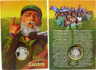 Kuba 20 Pesos 1993 Fidel Castro,2 Unzen AG , Polierte Platte (PP)