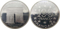 Frankreich 100 Francs / 15 Ecus 1993 Triumphbogen Polierte Platte,Proof, 49,95 EUR  zzgl. 3,50 EUR Versand