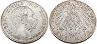 Kaiserreich Sachsen 2 Mark 1902 E Tod von König Albert von Sachsen,J.127 Vzgl/stgl, leichte Patina
