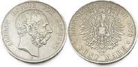 Kaiserreich Sachsen 5 Mark 1876 E Albert, König von Sachsen, J.122 fast sehr schön,leichte Patina