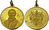 Vatikan Medaille Leo XIII. Kupfer vergoldet -