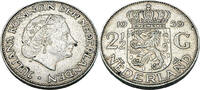 Niederlande 2.5 Gulden Standard Umlaufmünze - Königin Juliana, Kopf nach rechts, umlaufende Legende -