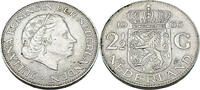 Niederlande 2.5 Gulden Standard Umlaufmünze - Königin Juliana, Kopf nach rechts, umlaufende Legende -