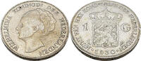 Niederlande 1 Gulden Standard Umlaufmünze - Königin Wilhelmina, Kopf Links -
