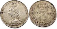 Gro&szlig;britannien 3 Pence 1888 K&ouml;nigin Victoria Half Penny 1888, Vzgl/stgl,... 39,95 EUR  zzgl. 3,50 EUR Versand