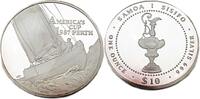 Samoa 10 Tala,Silberunze 1987,selten! Silberunze,Americas Cup Polierte P... 99,95 EUR  zzgl. 3,50 EUR Versand