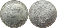 Deutschland Sachsen-Weimar-Eisenach 5 Mark J159 5 Mark Wilhelm Ernst Hochzeit mit Caroline v. Reuß "A"