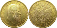 Deutschland Württemberg 20 Mark Gold J296 20 Mark Gold Wilhelm II. "F"