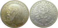Deutschland Baden 2 Mark J26 2 Mark Friedrich I. "G"