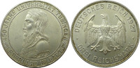 Deutschland 3 Mark J328 3 Mark Eberhard im Bart "F"
