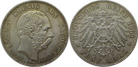 Deutschland Sachsen 5 Mark J128 5 Mark Albert auf den Tod "E"