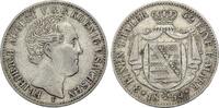 1/3 Taler 1854 F Sachsen Friedrich August II. 1836-1854 ss