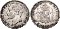Spanien 5 Pesetas Alfons XII. 1874-1885