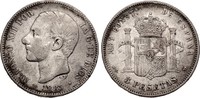 Spanien 5 Pesetas Alfons XII. 1874-1885