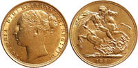 Australia Sovereign 1884-S Gold Sovereign, Australia -