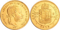 Hungary 20 Francs-8 Forint 1878 Gold 20 Francs-8 Forint Ungarn, Franz Joseph I -