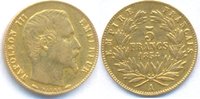France 5 FRANCS 1854 GOLD 5 FRANCS *SMALL TYPE* FRANCE, VERY SCARCE