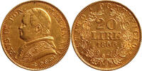 Vatican 20 Lire 1866 Gold 20 Lire, Vatican, Pope Pius IX -