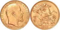 Great Britain 2 Pounds 1902 Gold 2 Pfund, Großbritannien, Edward VII, selten -