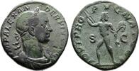 Roman Empire Sestertius Severus Alexander with Attractive Glossy Natural Olive Green Patina. -