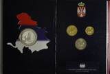 Serbien, Kursmünzensatz mit Medaille 2005, Europa - Die zehn neuen EU-Mitglieder, Original-Verpackung, st/PP