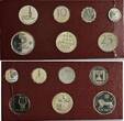 Israel, Lot Kursmünzensätze 1976-1981, 6 Stück, Original-Verpackung, Zertifikat, vz-st