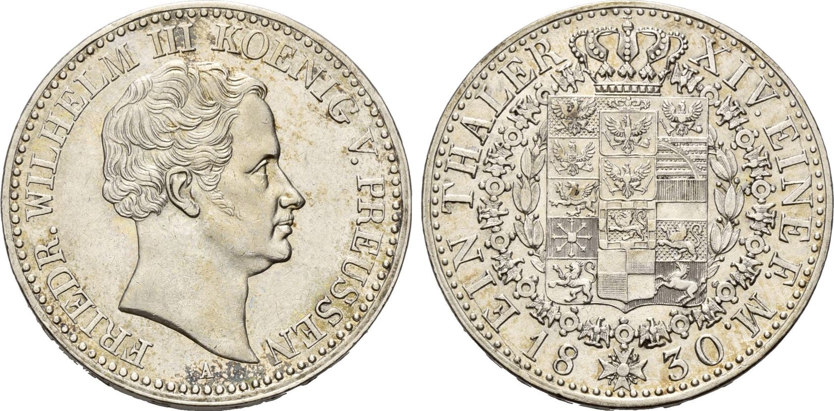 Preu en Taler 1830 A Friedrich Wilhelm III 1797 1840 Vz st MA Shops preu-en-taler-1830-a-friedrich-wilhelm-iii-1797-1840-vz-st-ma-shops