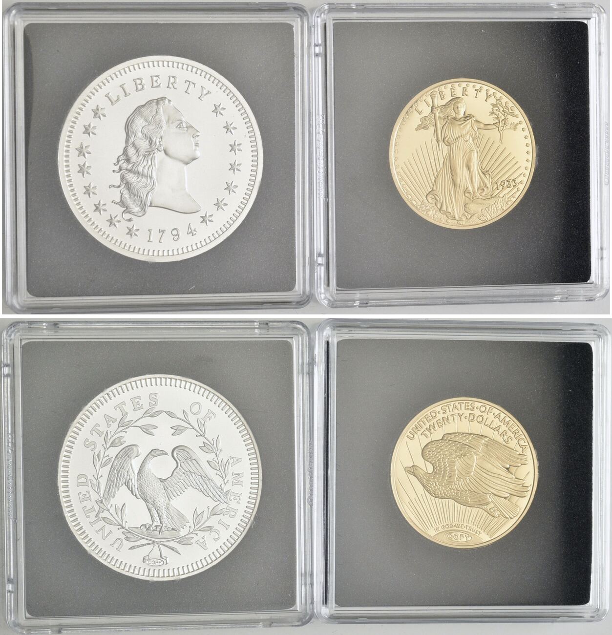 USA Set Repblike US Dollar 1 Dollar Flowing Hair 20 Dollar Double usa-set-repblike-us-dollar-1-dollar-flowing-hair-20-dollar-double