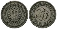 Deutsches Reich, 20 Pfennig Eingravierte Initalien,