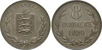 Guernsey, 8 Doubles Georg V., 1910-1936, -