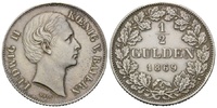 Bayern, 1/2 Gulden Ludwig II., 1864-1886,