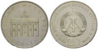 DDR, 20 Mark Brandenburger Tor, mit Punze 22.12.1994,