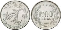 Türkei, 1500 Lira FAO,