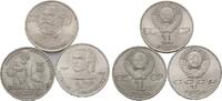 Russland, 3 Rubel (3 Münzen) Todestag,