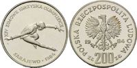 Polen, 200 Zloty Olympische Spiele in Sarajevo 1984 - Eiskunstlauf,