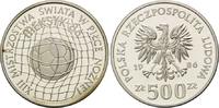 Polen, 500 Zloty Fußball-WM in Mexiko 1986 - Fußball im Netz,